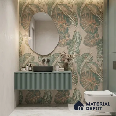 Tropical Wall & Floor Tile TL 11864 | 4 ft x 2 ft Vitrified Double Digital Matte Tile - 9 mm | Suitable for Bathroom, Accent/Feature Wall, Foyer