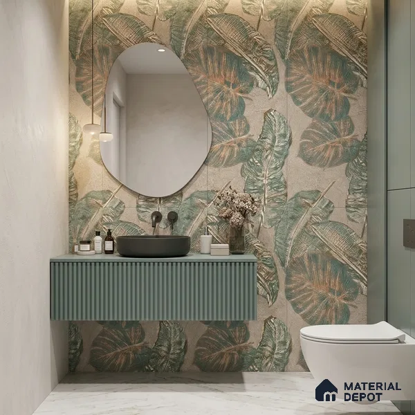 Tropical Wall & Floor Tile TL 11864 | 4 ft x 2 ft Vitrified Double Digital Matte Tile - 9 mm | Suitable for Bathroom, Accent/Feature Wall, Foyer