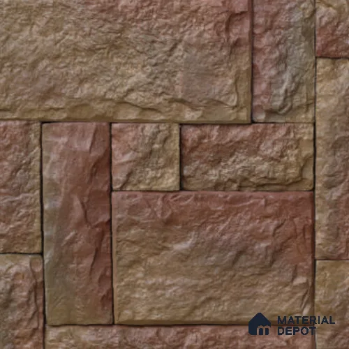 Castle Set Pattern WL 00422 C Concrete Panel 1.54 ft x 1.54 ft - 35 mm