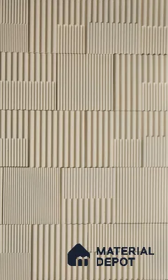 Flute Fusion Beige WL 00435 Concrete Panel 1 ft x 1 ft - 30 mm