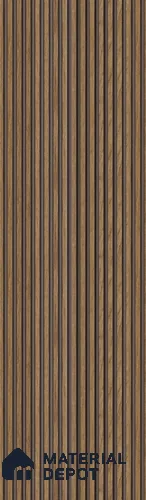 Brown Wooden Louver PN 05660 8 ft x 5 inch Charcoal Panel - 10 mm | Suitable for Feature Wall, TV Unit & Living Room | Width is Subjected to 5% Variation