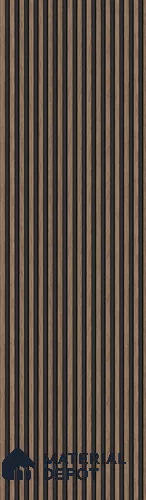 Brown Wooden Louver PN 05661 8 ft x 5 inch Charcoal Panel - 10 mm | Suitable for Feature Wall, TV Unit & Living Room | Width is Subjected to 5% Variation