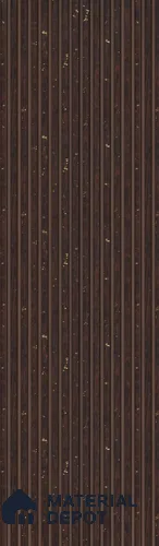 Brown Wooden Louver PN 05663 8 ft x 5 inch Charcoal Panel - 10 mm | Suitable for Feature Wall, TV Unit & Living Room | Width is Subjected to 5% Variation