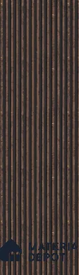 Brown Wooden Louver PN 05664 8 ft x 5 inch Charcoal Panel - 10 mm | Suitable for Feature Wall, TV Unit & Living Room | Width is Subjected to 5% Variation