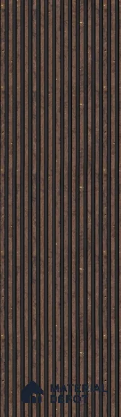 Brown Wooden Louver PN 05664 8 ft x 5 inch Charcoal Panel - 10 mm | Suitable for Feature Wall, TV Unit & Living Room | Width is Subjected to 5% Variation