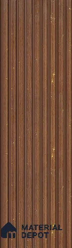 Brown Wooden Louver PN 05665 8 ft x 5 inch Charcoal Panel - 10 mm | Suitable for Feature Wall, TV Unit & Living Room | Width is Subjected to 5% Variation