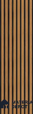 Brown Wooden Louver PN 05666 8 ft x 5 inch Charcoal Panel - 10 mm | Suitable for Feature Wall, TV Unit & Living Room | Width is Subjected to 5% Variation