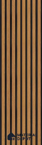 Brown Wooden Louver PN 05666 8 ft x 5 inch Charcoal Panel - 10 mm | Suitable for Feature Wall, TV Unit & Living Room | Width is Subjected to 5% Variation
