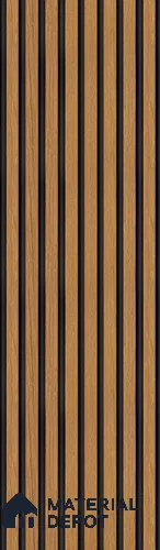 Brown Wooden Louver PN 05666 8 ft x 5 inch Charcoal Panel - 10 mm | Suitable for Feature Wall, TV Unit & Living Room | Width is Subjected to 5% Variation