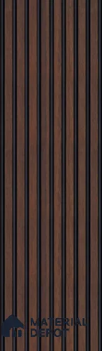 Brown Wooden Louver PN 05667 8 ft x 5 inch Charcoal Panel - 10 mm | Suitable for Feature Wall, TV Unit & Living Room | Width is Subjected to 5% Variation