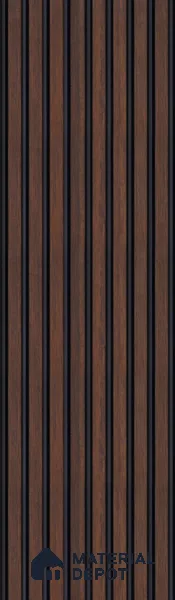 Brown Wooden Louver PN 05667 8 ft x 5 inch Charcoal Panel - 10 mm | Suitable for Feature Wall, TV Unit & Living Room | Width is Subjected to 5% Variation