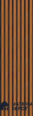 Brown Wooden Louver PN 05668 8 ft x 5 inch Charcoal Panel - 10 mm | Suitable for Feature Wall, TV Unit & Living Room | Width is Subjected to 5% Variation