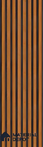 Brown Wooden Louver PN 05668 8 ft x 5 inch Charcoal Panel - 10 mm | Suitable for Feature Wall, TV Unit & Living Room | Width is Subjected to 5% Variation
