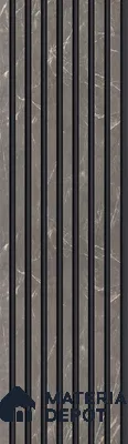 Grey Marble Louver PN 05669 8 ft x 5 inch Charcoal Panel - 10 mm | Suitable for Feature Wall, TV Unit & Living Room | Width is Subjected to 5% Variation