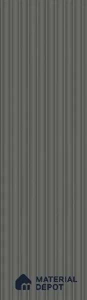 Grey Plain Colour Louver PN 05675 8 ft x 5 inch Charcoal Panel - 10 mm | Suitable for Feature Wall, TV Unit & Living Room | Width is Subjected to 5% Variation