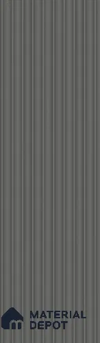 Grey Plain Colour Louver PN 05675 8 ft x 5 inch Charcoal Panel - 10 mm | Suitable for Feature Wall, TV Unit & Living Room | Width is Subjected to 5% Variation