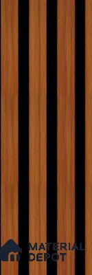 Brown Wooden Louver PN 05608 8 ft x 5 inch Charcoal Panel - 12 mm | Suitable for Feature Wall, TV Unit & Living Room | Width is Subjected to 5% Variation