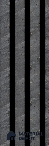 Grey Stone Louver PN 05610 8 ft x 5 inch Charcoal Panel - 12 mm | Suitable for Feature Wall, TV Unit & Living Room | Width is Subjected to 5% Variation