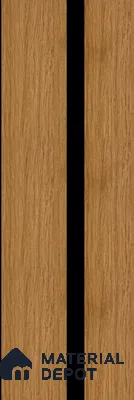 Brown Wooden Louver PN 05615 8 ft x 5 inch Charcoal Panel - 12 mm | Suitable for Feature Wall, TV Unit & Living Room | Width is Subjected to 5% Variation
