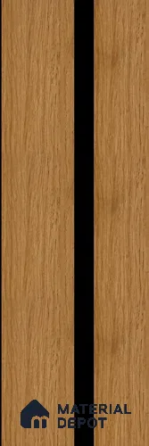 Brown Wooden Louver PN 05615 8 ft x 5 inch Charcoal Panel - 12 mm | Suitable for Feature Wall, TV Unit & Living Room | Width is Subjected to 5% Variation