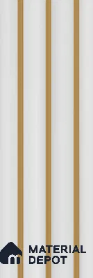 White Plain Colour Louver PN 05611 8 ft x 5 inch Charcoal Panel - 12 mm | Suitable for Feature Wall, TV Unit & Living Room | Width is Subjected to 5% Variation