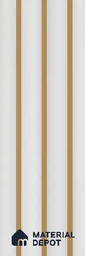 White Plain Colour Louver PN 05611 8 ft x 5 inch Charcoal Panel - 12 mm | Suitable for Feature Wall, TV Unit & Living Room | Width is Subjected to 5% Variation