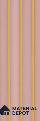 Pink Plain Colour Louver PN 05612 8 ft x 5 inch Charcoal Panel - 12 mm | Suitable for Feature Wall, TV Unit & Living Room | Width is Subjected to 5% Variation