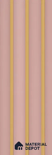 Pink Plain Colour Louver PN 05612 8 ft x 5 inch Charcoal Panel - 12 mm | Suitable for Feature Wall, TV Unit & Living Room | Width is Subjected to 5% Variation