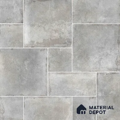Stone Floor Tile TL 10093 B Modulo Grafite 16 x 8 inch Matte Finish Vitrified Anti Skid Tile - 12 mm | Suitable For Balcony, Patio, Outdoor