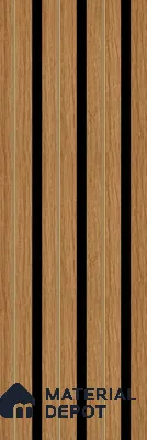 Brown Wooden Louver PN 05586 8 ft x 5 inch Charcoal Panel - 12 mm | Suitable for Feature Wall, TV Unit & Living Room | Width is Subjected to 5% Variation