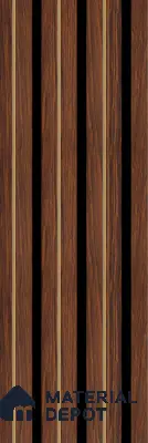 Brown Wooden Louver PN 05587 8 ft x 5 inch Charcoal Panel - 12 mm | Suitable for Feature Wall, TV Unit & Living Room | Width is Subjected to 5% Variation