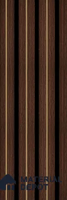 Brown Wooden Louver PN 05588 8 ft x 5 inch Charcoal Panel - 12 mm | Suitable for Feature Wall, TV Unit & Living Room | Width is Subjected to 5% Variation