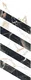 Marble Floor TL 13486 B Marmo Black 17.7 inch x 3 inch | Non Rectified Vitrified Matte Finish Tile - 8 mm | 3 - 4 mm Spacer is Mandatory | Image 1