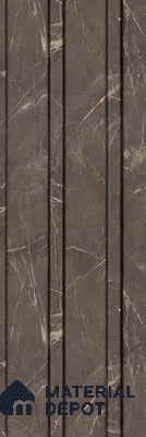 Grey Marble Louver PN 05590 8 ft x 5 inch Charcoal Panel - 12 mm | Suitable for Feature Wall, TV Unit & Living Room | Width is Subjected to 5% Variation