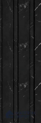 Black Marble Louver PN 05591 8 ft x 5 inch Charcoal Panel - 12 mm | Suitable for Feature Wall, TV Unit & Living Room | Width is Subjected to 5% Variation