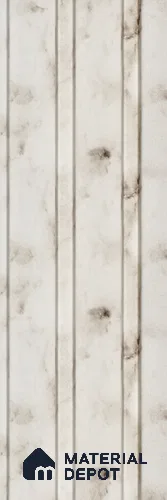 White Marble Louver PN 05592 8 ft x 5 inch Charcoal Panel - 12 mm | Suitable for Feature Wall, TV Unit & Living Room | Width is Subjected to 5% Variation