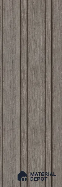 Beige Wooden Louver PN 05593 8 ft x 5 inch Charcoal Panel - 12 mm | Suitable for Feature Wall, TV Unit & Living Room | Width is Subjected to 5% Variation
