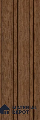 Brown Wooden Louver PN 05594 8 ft x 5 inch Charcoal Panel - 12 mm | Suitable for Feature Wall, TV Unit & Living Room | Width is Subjected to 5% Variation