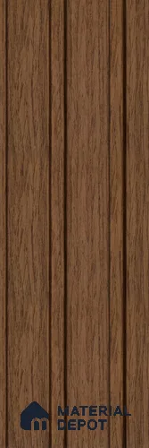 Brown Wooden Louver PN 05594 8 ft x 5 inch Charcoal Panel - 12 mm | Suitable for Feature Wall, TV Unit & Living Room | Width is Subjected to 5% Variation