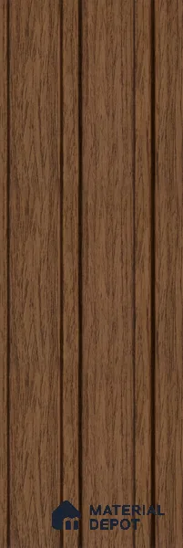 Brown Wooden Louver PN 05594 8 ft x 5 inch Charcoal Panel - 12 mm | Suitable for Feature Wall, TV Unit & Living Room | Width is Subjected to 5% Variation