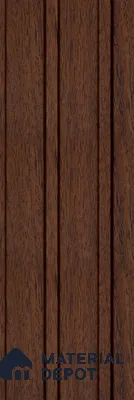 Brown Wooden Louver PN 05595 8 ft x 5 inch Charcoal Panel - 12 mm | Suitable for Feature Wall, TV Unit & Living Room | Width is Subjected to 5% Variation