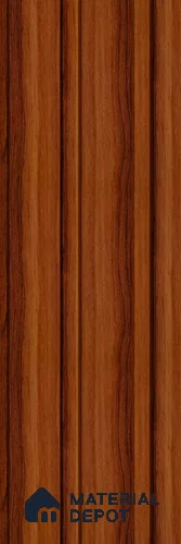 Brown Wooden Louver PN 05596 8 ft x 5 inch Charcoal Panel - 12 mm | Suitable for Feature Wall, TV Unit & Living Room | Width is Subjected to 5% Variation