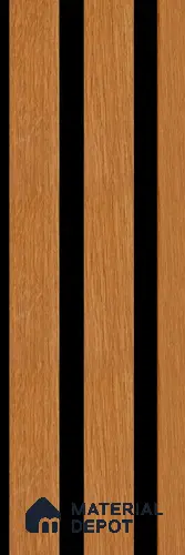 Brown Wooden Louver PN 05597 8 ft x 5 inch Charcoal Panel - 12 mm | Suitable for Feature Wall, TV Unit & Living Room | Width is Subjected to 5% Variation