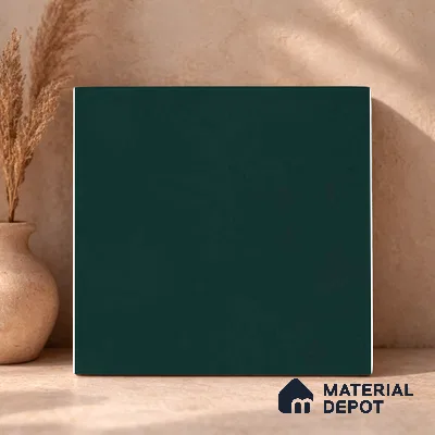 Plain Wall & Floor Base Tile TL 11131 Deep Teal 1 ft x 1 ft Ceramic Matte Finish Tile - 10 mm | Suitable For Bathroom, Balcony & Kitchen Backsplash