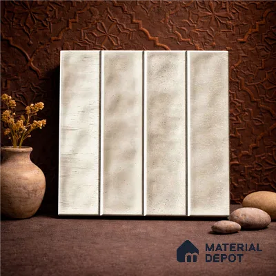 Faux Subway Wall Tile TL 11299 Sable Plank 1 ft x 1 ft Ceramic Glossy Finish Tile - 10 mm | Suitable For Bathroom, Dining Area, Kitchen Backsplash