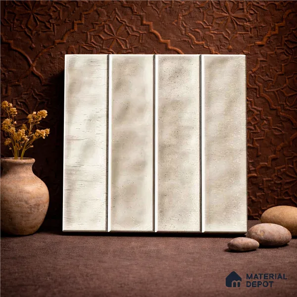 Faux Subway Wall Tile TL 11299 Sable Plank 1 ft x 1 ft Ceramic Glossy Finish Tile - 10 mm | Suitable For Bathroom, Dining Area, Kitchen Backsplash