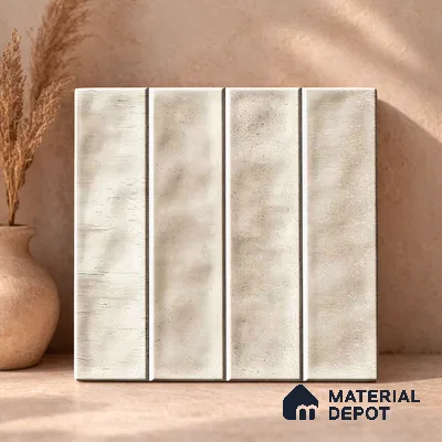 Faux Subway Wall Tile TL 11299 Sable Plank 1 ft x 1 ft Ceramic Glossy Finish Tile - 10 mm | Suitable For Bathroom, Dining Area, Kitchen Backsplash