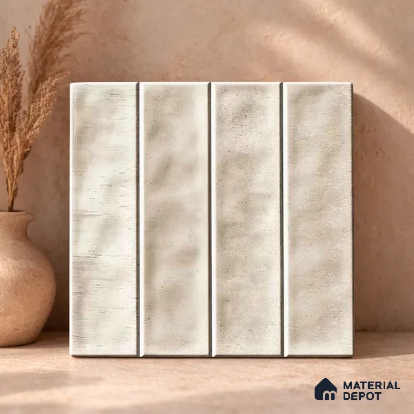 Faux Subway Wall Tile TL 11299 Sable Plank 1 ft x 1 ft Ceramic Glossy Finish Tile - 10 mm | Suitable For Bathroom, Dining Area, Kitchen Backsplash