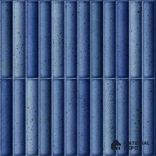 Faux Subway Wall Tile TL 11292 Indigo Ridge 1 ft x 1 ft Ceramic Glossy Finish Tile - 10 mm | Suitable For Bathroom, Dining Area, Kitchen Backsplash
