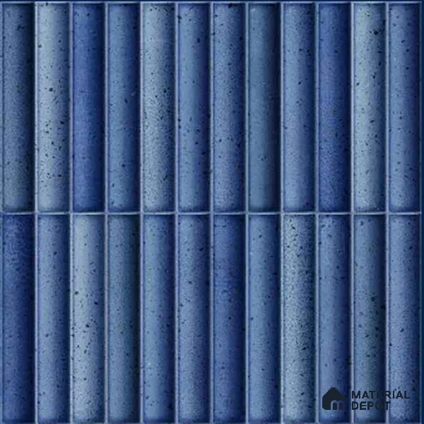 Faux Subway Wall Tile TL 11292 Indigo Ridge 1 ft x 1 ft Ceramic Glossy Finish Tile - 10 mm | Suitable For Bathroom, Dining Area, Kitchen Backsplash
